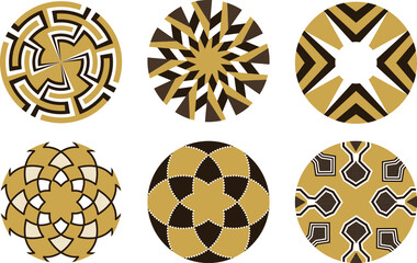 Vector image, Geometric patterns of traditional basket in Botswana