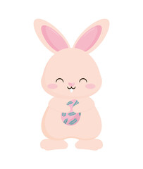 pink bunny and egg