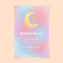 Gradient Ramadan iftar invitation