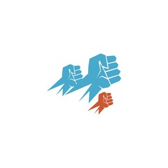 Community hand, adoption logo icon illustration