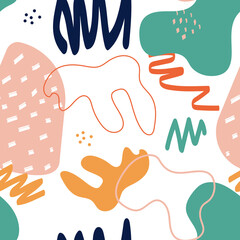 Abstract simple shape seamless pattern background. illustration