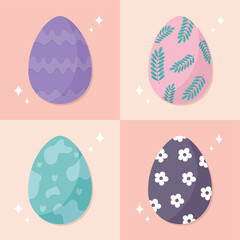 easter eggs illustrations
