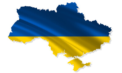 ウクライナ　 国旗　シルク　背景
