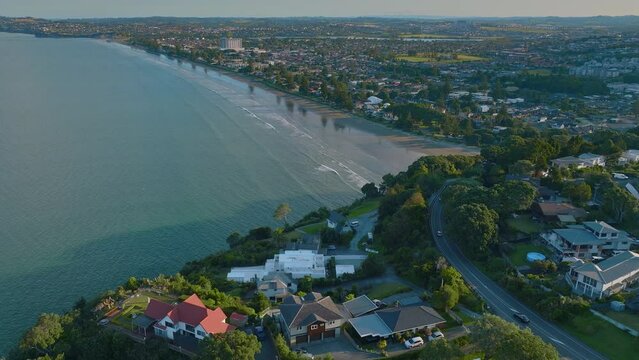 Orewa beach at dusk, Auckland, New Zealand