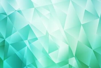 Obraz premium Light Green vector abstract polygonal background.