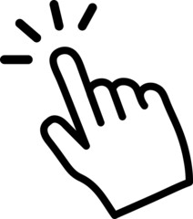 Hand click icon . Finger Touch sign on white background..eps