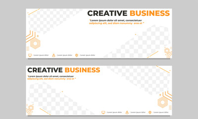 Fototapeta premium creative business horizontal banner template