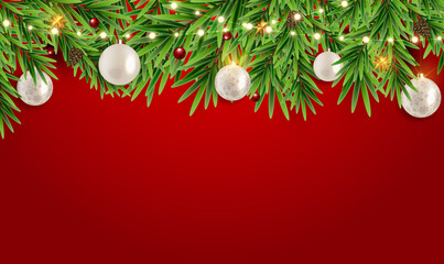 Holiday New Year and Merry Christmas Background Illustration