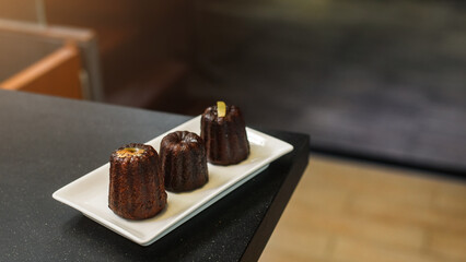 Caneles de bordeaux - traditional French sweet dessert
