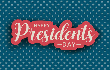 USA Happy Presidents Day Greeting Card Background. Illustration