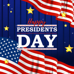 USA Happy Presidents Day Greeting Card Background. Illustration