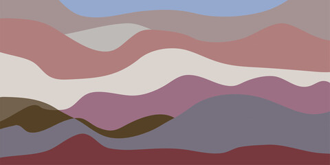 Abstract landscape, mountains