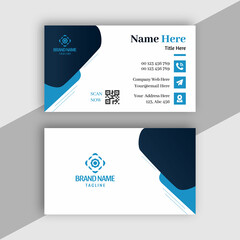 simple, clean, creative, unique, stylish, colorful minimal business card design print ready template