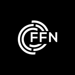 FFN letter logo design on black background. FFN creative initials letter logo concept. FFN letter design.