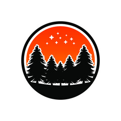 Night Forest Illustration