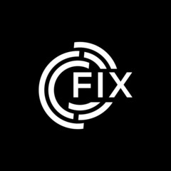 FIX letter logo design on black background. FIX creative initials letter logo concept. FIX letter design.