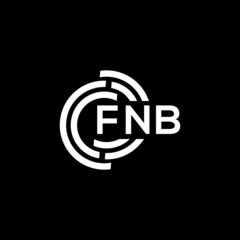FNB letter logo design on black background. FNB creative initials letter logo concept. FNB letter design.