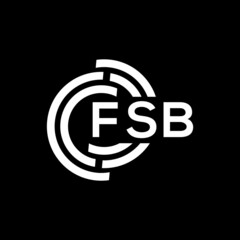 FSB letter logo design on black background. FSB creative initials letter logo concept. FSB letter design.FSB letter logo design on black background. FSB creative initials letter logo concept. 