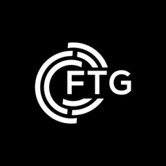 FTG letter logo design on black background. FTG creative initials letter logo concept. FTG letter design.