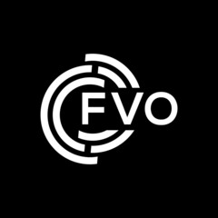 FVO letter logo design on black background. FVO creative initials letter logo concept. FVO letter design.