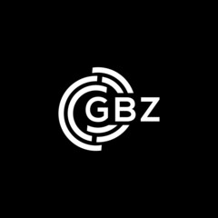 GBZ letter logo design on black background. GBZ creative initials letter logo concept. GBZ letter design.