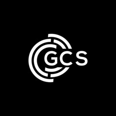 GCS letter logo design on black background. GCS creative initials letter logo concept. GCS letter design.