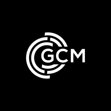 GCM letter logo design on black background. GCM creative initials letter logo concept. GCM letter design.