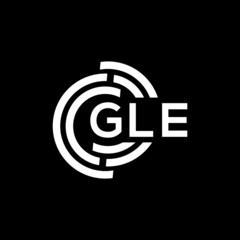 GLE letter logo design on black background. GLE creative initials letter logo concept. GLE letter design.