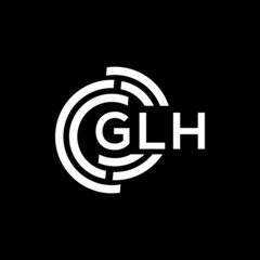 GLH letter logo design on black background. GLH creative initials letter logo concept. GLH letter design.