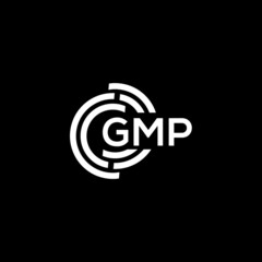 GMP letter logo design on black background. GMP creative initials letter logo concept. GMP letter design.