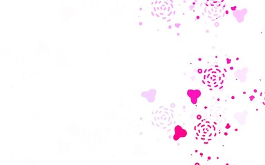 Light Purple, Pink vector template with chaotic shapes.