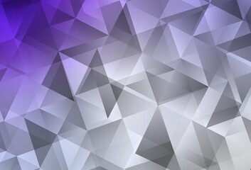Light Purple vector polygonal template.