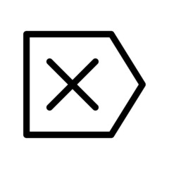 Fototapeta premium Backspace Icon Vector Illustration