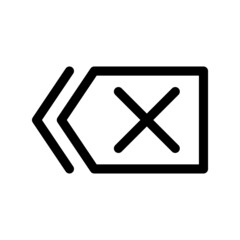 Fototapeta premium Backspace Icon Vector Illustration
