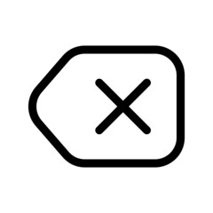 Backspace Icon Vector Illustration