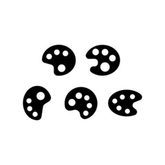 Color Palette Icon Set Vector Illustration