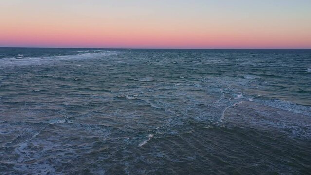 Drone Over Ocean Covering Grenen Sandbar