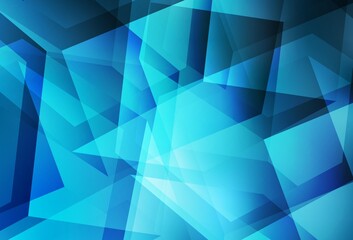 Fototapeta premium Light BLUE vector triangle mosaic texture.