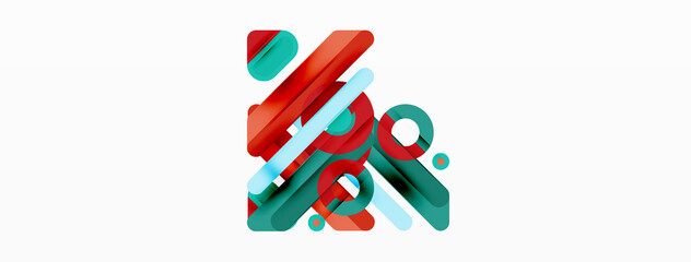 Creative geometric wallpaper. Minimal lines and circles background