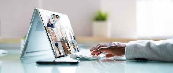 Virtual Business Presentation Or Videoconferencing