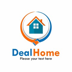 Deal home logo template illustration