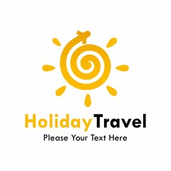 Holiday travel logo template illustration