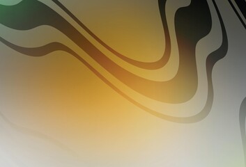 Dark Yellow vector blurred bright template.