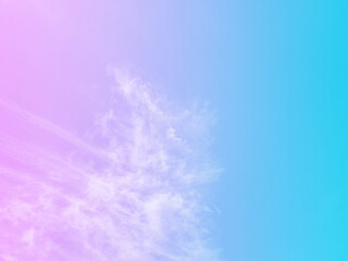 Sky and clouds with pink to blue gradient