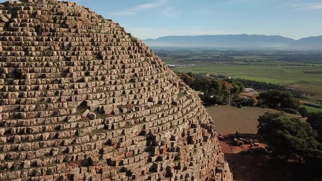 4K Footage, Aerial view of the Royal Mausoleum of Mauretania, Algeria 