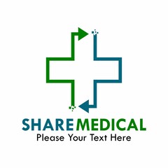 Obraz premium Share medical logo template illustration