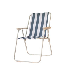 Beach folding chair isolated on white background,Clipping path