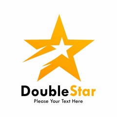 Double star logo template illustration