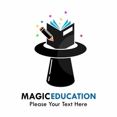 Magic education logo template illustration