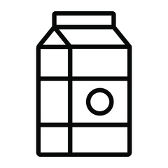 milk box vector Line Icon. Simple Creative vector Line Icon